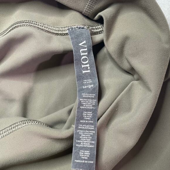 Vuori Colorblock Studio Leggings Light Oregano Green Sz Large Athleisure Stretch - Picture 6 of 6